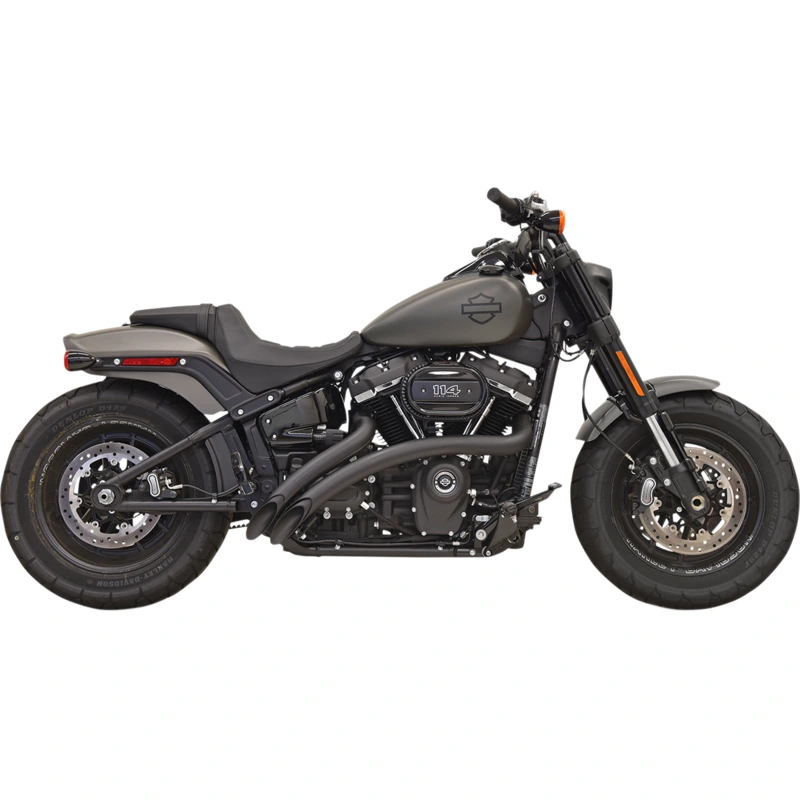 BASSANI XHAUST Radial Sweeper Exhaust – Black – ’18-’21 SOFTAIL MODELS