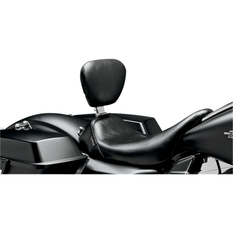 LE PERA Bare Bones Solo Seat – w/ Removable Drivers Backrest – Smooth – Black – ’08-’23 TOURING